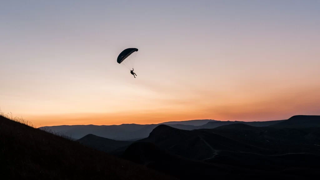 Speedflying preparation evening flight